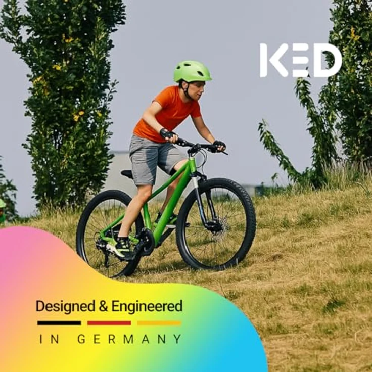 KED Dyno S Fahrradhelm, ultraleicht mit optimaler Passform, Apple Green Glossy – Bild 5