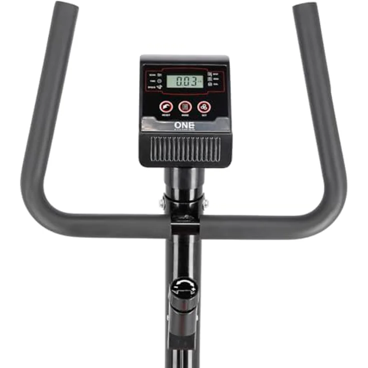 ONE FITNESS RW3011 Heimtrainer Fahrrad, Schwarz/Orange, Mechanischer Widerstand, Tablethalterung, Stufenlose Verstellbarkeit – Bild 5