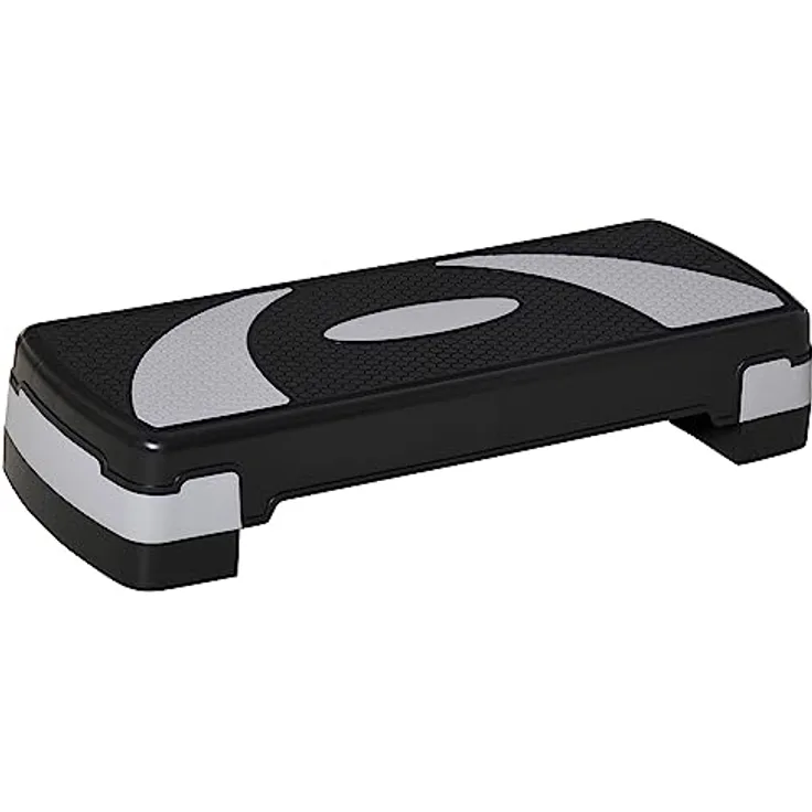 HOMCOM Steppbrett Aerobic-Stepper höhenverstellbar mit 3 Stufen (10/15/20 cm) Fitness Heimtrainer für Indoor Outdoor Belastbarkeit bis 150 kg 80 x 31 x 10-20 cm