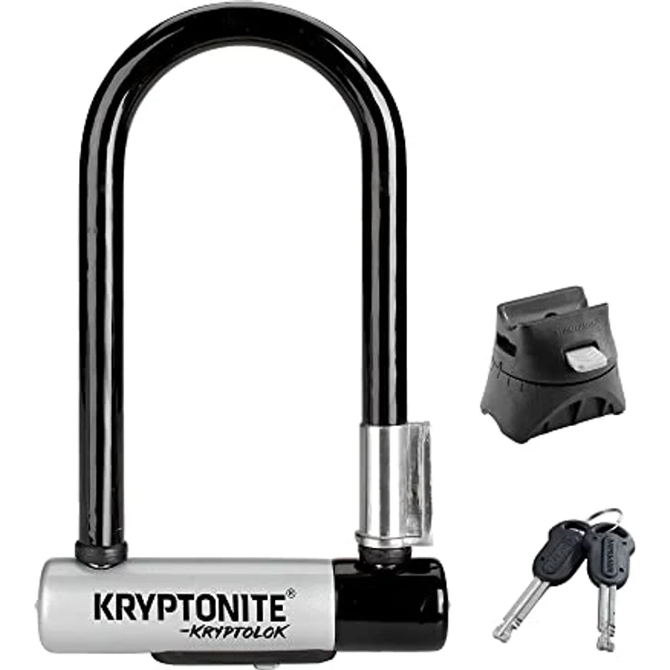 Kryptonite Mini-7, Bügelschloss mit 13 mm gehärtetem Bügel und FlexFrame Halterung, hohe Sicherheit – Bild 1