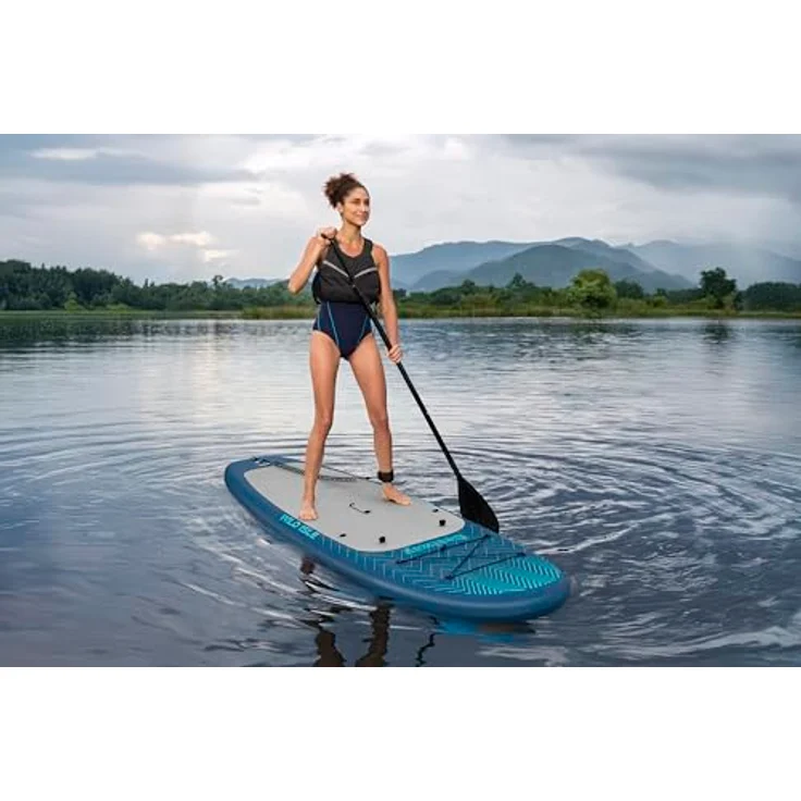 Bestway Wild Isle SUP Board Set, aufblasbares Stand Up Paddle Board mit Kajak-Option, 305x84x15 cm, bis 130 kg, inkl. Doppelpaddel, Pumpe & Rucksack – Bild 3
