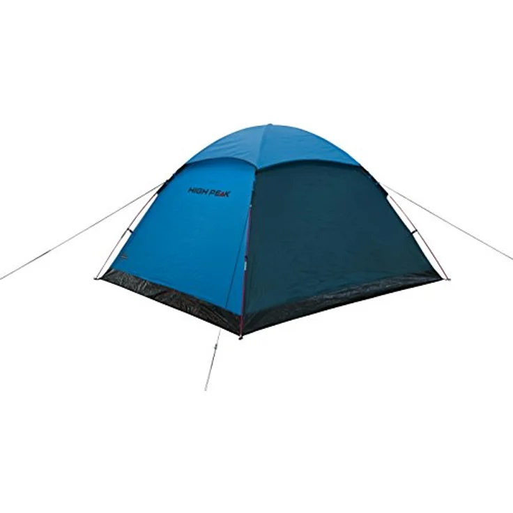High Peak Kuppelzelt Monodome XL, Campingzelt für 4 Personen, Igluzelt, Festivalzelt mit Wannenboden, 1500mm wasserdicht, Freistehend, Hochentlüftung, Moskitoschutz, blau – Bild 4