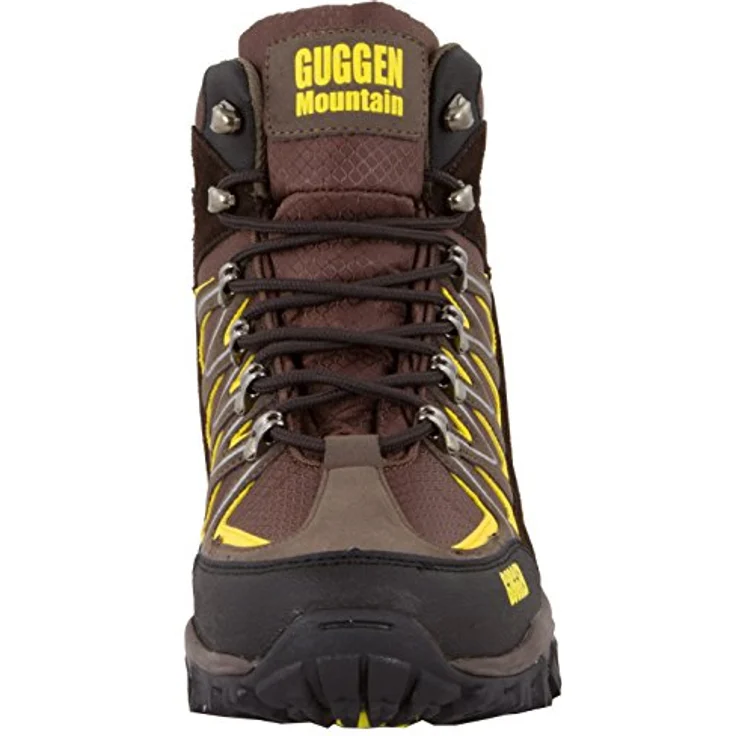 GUGGEN Mountain M009 Herren Wanderstiefel, wasserabweisend, verstärkte Schuhspitze, Softshell und Leder Mix – Bild 4