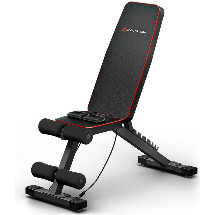 Sportstech Hantelbank BRT250, multifunktionale Bank für Ganzkörpertraining, Easy-Folding-System, langlebiges EVA-Polster