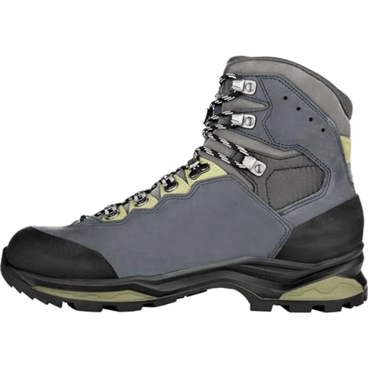 Lowa Camino Evo GTX, Trekkingstiefel mit GORE-TEX, wasserdicht, mittelbreite Passform, Stahlblau/Kiwi, Größe 45 – Bild 3