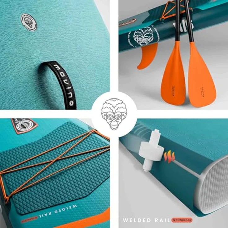 Movino SUP-Board Adria 2in1 Set, Allround 11'6'' mit verschweißten Kanten, Tragkraft 165kg, inklusive Kajaksitz – Bild 2
