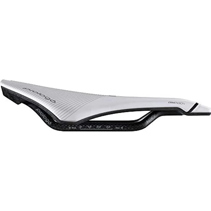 Prologo Dimension 143 Nack Unisex Fahrradsattel, Weiß/Schwarz, 245x143mm, anatomisch geformt, druckentlastend, 149 g – Bild 2