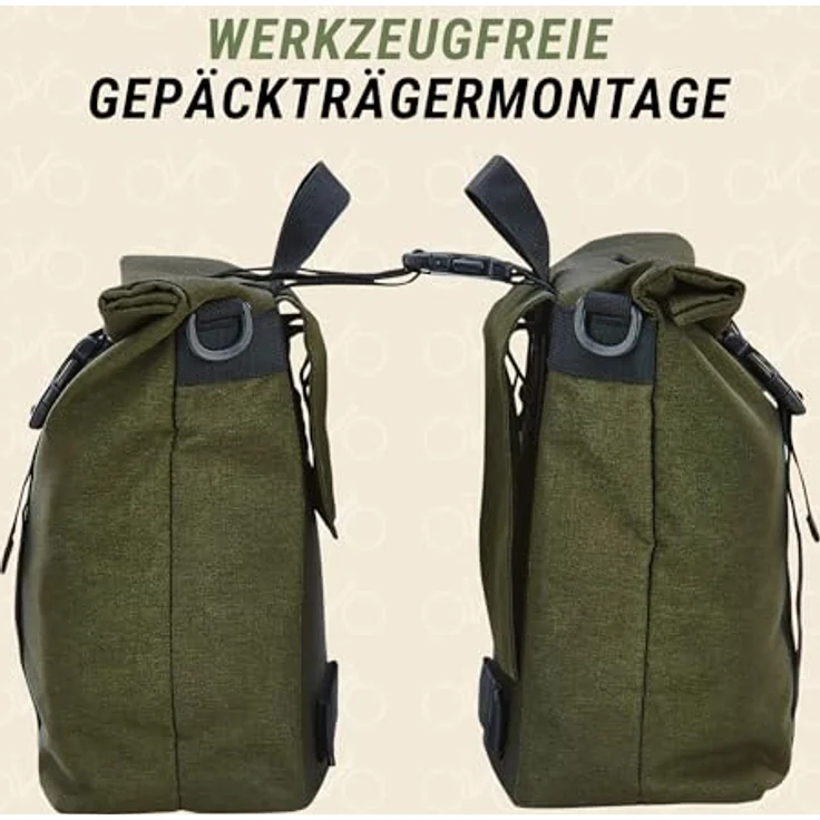 Prophete Doppelpacktasche, 2 x 10 Liter, Wasserabweisend, 29,5 x 12 x 26 cm, grün – Bild 5