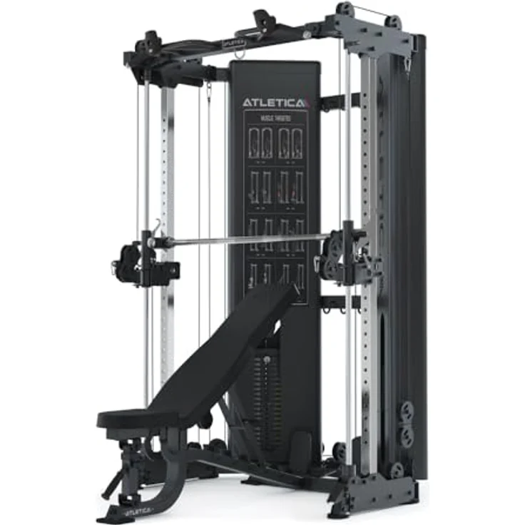 Atletica X-Pollux | Multipresse mit Steckgewichten & Functional Trainer | Platzsparend, 9-teiliges Zubehör – Bild 2