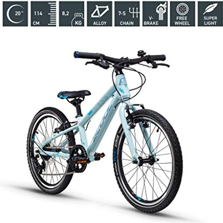 S'cool liXe 20 Zoll Kinderfahrrad, 7-Gang, robustes Design, hochwertige Komponenten, engineered in Germany – Bild 5
