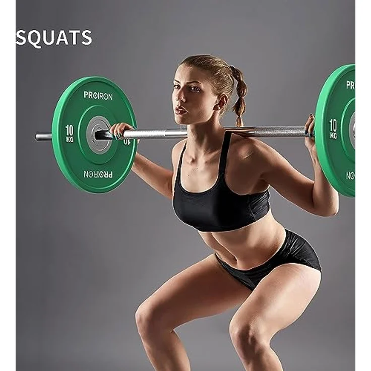 PROIRON Hantelscheiben, Olympic Bumper Plates 50mm, 5-25kg, Hartgummi, Hanteln Gewichtsscheiben nach IWF Standard – Bild 5