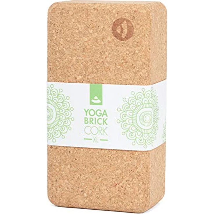 Bodhi Yoga Block Kork Brick | Einzeln & als Set | 100% Naturkork – Universal Yogaklotz | Umweltfreundlich & Nachhaltig | Tool für deine Asanas, Stretching & Regeneration | 230x120x75 mm – Bild 1