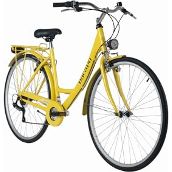 DaCapo Damenfahrrad Toscana 28'', 6 Gänge, RH 48 cm, urbanes Design mit hellen Reifen und StVZO Beleuchtung – Bild 2