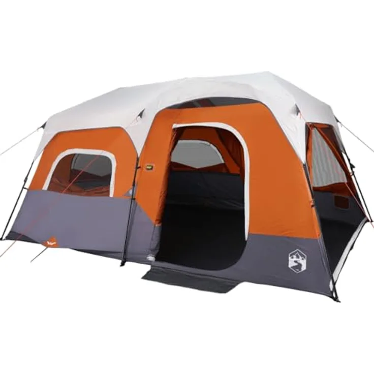 vidaXL Familienzelt, Campingzelt fr 9 Personen mit LED-Beleuchtung, Quick  Release System, abnehmbares berzelt, hellgrn: Tests, Infos &  Preisvergleich