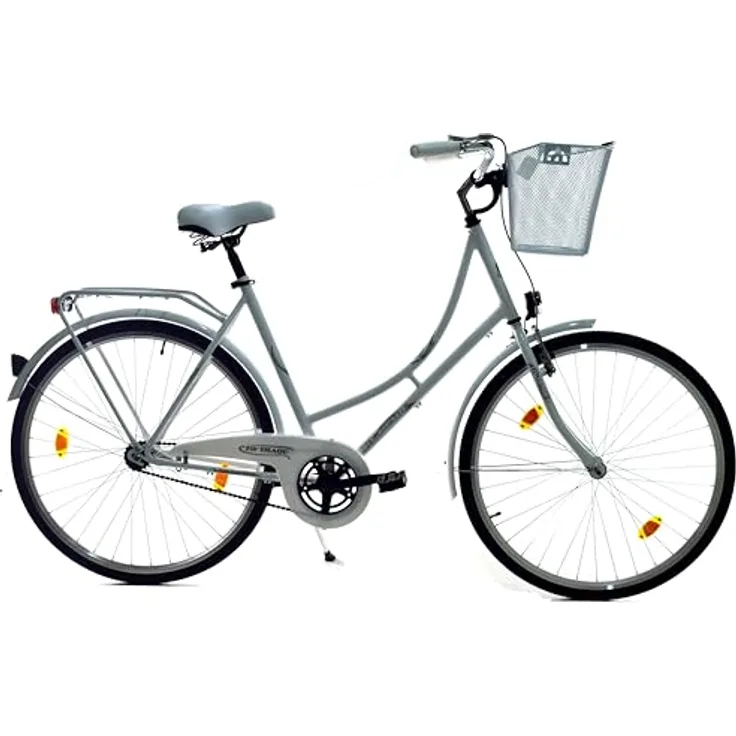 T&Y Trade 28 Zoll Damen Holland City Rad Fahrrad Bike CITYFAHRRAD DAMENFAHRRAD HOLLANDFAHRRAD HOLLANDRAD Rücktrittbremse 1 Gang Beleuchtung STVO Rücktritt Enur Weiß - Robuster Stahlrahmen, Rücktrittbremse, Batteriebetriebene STVO-Beleuchtung
