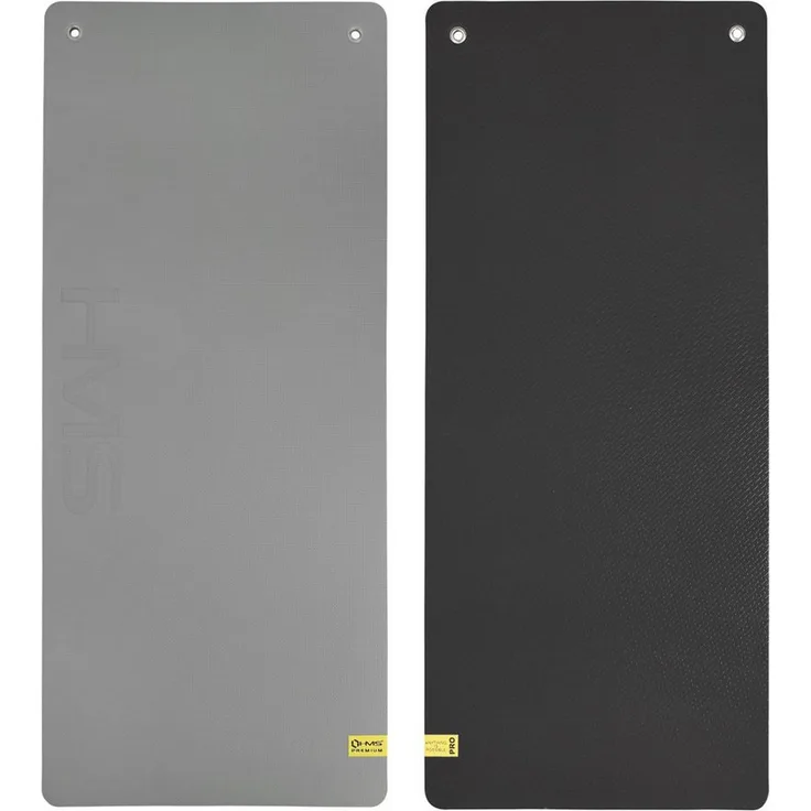 HMS Premium Fitnessmatte 140x60x1,5 cm Trainingsmatte Sportmatte Yogamatte Pilatesmatte, hochwertiges Material mit praktischen Ösen