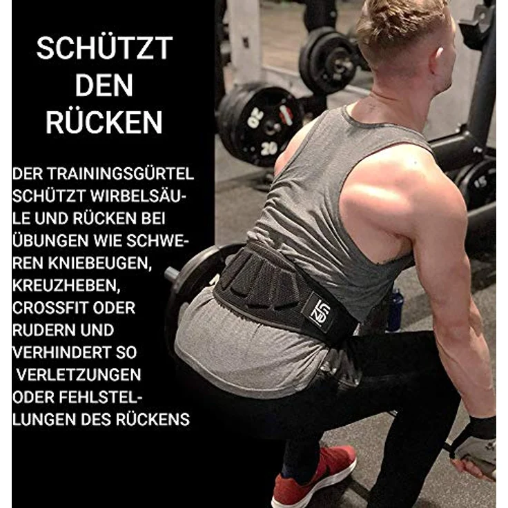 Legend Gewichthebergürtel Fitness-Gürtel für Bodybuilding, Krafttraining, Gewichtheben und Crossfit Training - Trainingsgürtel für Damen und Herren (Schwarz, XS) – Bild 4