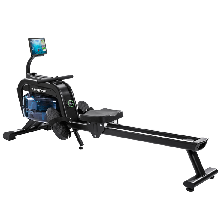 Christopeit Sport Wasser Rudergerät WP 2000, 3-in-1 Widerstandssystem mit Bluetooth und Kinomap-App, klappbar, max. Benutzergewicht 120 kg
