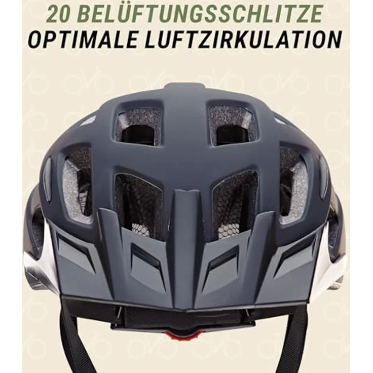 Prophete Fahrradhelm mit LED-Rücklicht, Fidlock-Verschluss, Größe 55-58 cm, modernes Design in Schwarz, optimale Belüftung, sicher & komfortabel für Damen und Herren – Bild 5