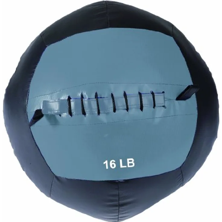 BODYCOACH Fitness Medizinball Wall Ø 36 cm Gewichtsball robuster PU Trainingsball weiche Füllung, Schwarz