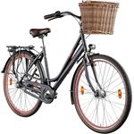 ZÜNDAPP C800 Damenfahrrad 28 Zoll mit 3 Gang Nabenschaltung, Retro Design, Cityfahrrad für Damen 155-175 cm, Silber