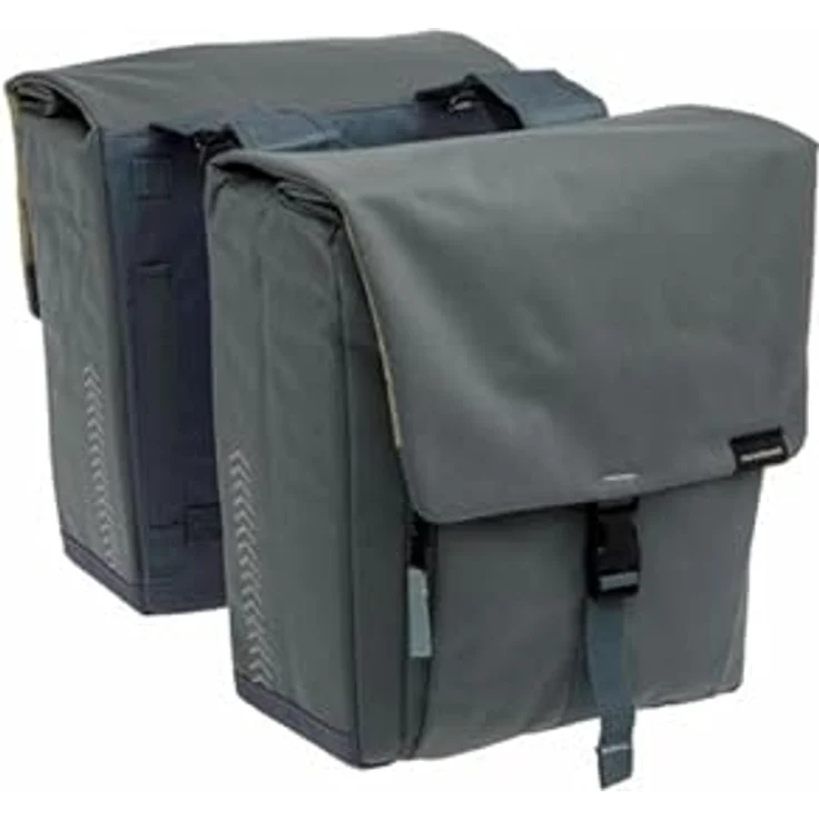 New Looxs Velotasche, doppelte Gepäckträgertasche aus 100 % recyceltem Polyester, wasserabweisend, 32 l mit Reflexelementen und zusätzlichen Reißverschlusstaschen – Bild 1