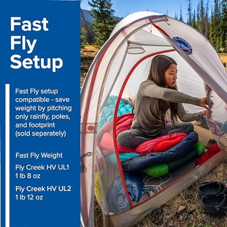 BIG AGNES Fly Creek HV UL2 Bikepack Zelt Lösungsgefärbt beige - Ultraleichtes Zelt für Fahrrad-Abenteuer mit UV-beständigem Gewebe – Bild 5