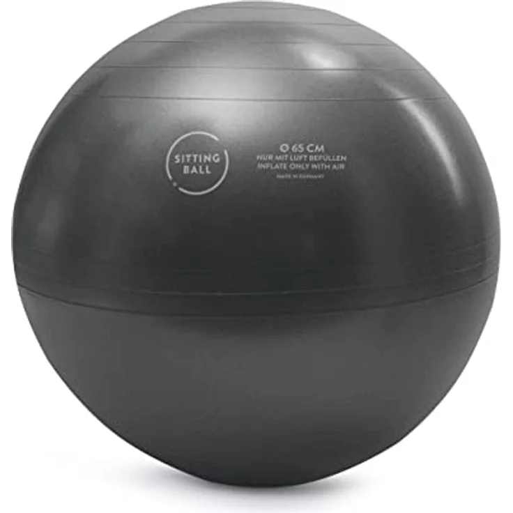 Sitting Point Sitting Ball Sitzball/Gymnastikball ALFA mit Velours-Bezug in Schwarz – Bild 3