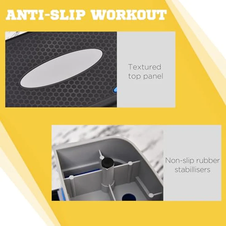 HOMCOM Stepper Steppbrett, Aerobic-Stepper mit verstellbarer Höhe (Schwarz, Hellblau, Grau) – Bild 6
