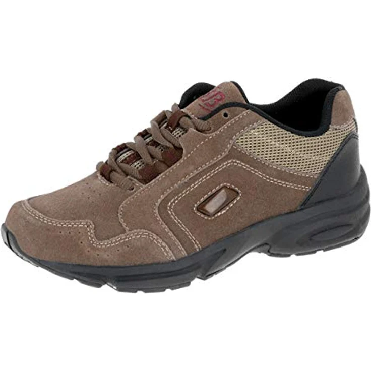 Brütting Herren Wanderschuhe, Outdoorschuhe aus Wildleder mit Schnürung, Größe 45, braun – Bild 1