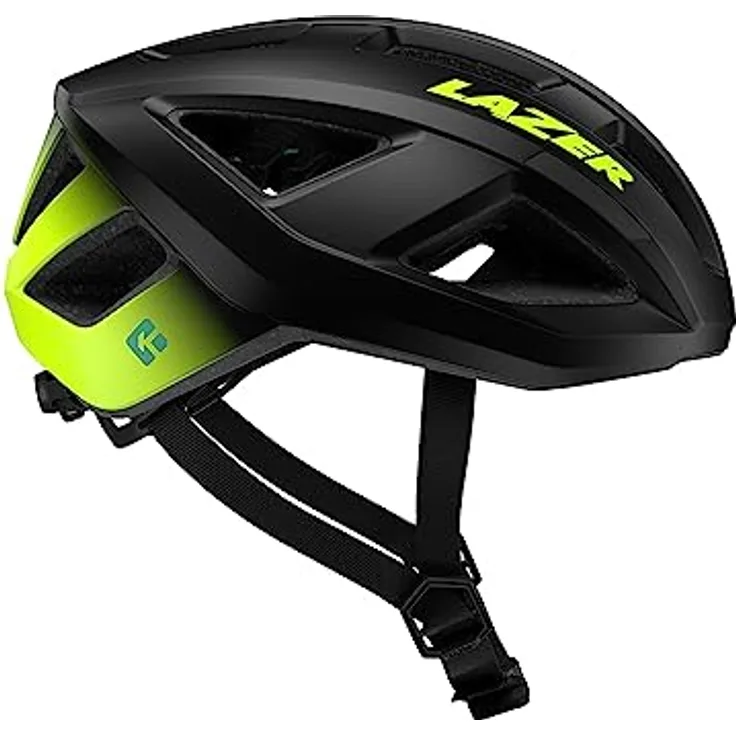 Lazer Tonic KinetiCore Rennrad/Gravel-Helm, In-Mold-Konstruktion mit 18 Belüftungsöffnungen, Gelb Matt Schwarz