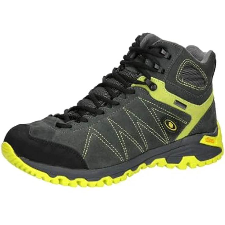 Brütting Mount Kapela High, Herren Wanderschuhe aus Leder mit Comfortex-Klimamembran, grau, Größe 43 – Bild 1