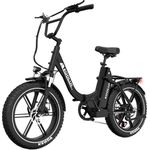 RCB KOOLUX E-Bike 20*4 zoll E-fahrrad 48V15.6AH Elektrofahrrad klapprad Bis zu 120km Shimano 7-Gang Pedelec Cityrad, Aluminiumlegierung, schwarz