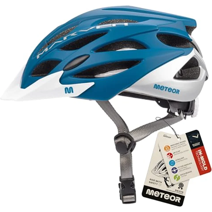 meteor® Marven Fahrradhelm, Multifunktionaler Helm mit LUFTDURCHLASS-System, Fliegennetz und individueller Passform, für Herren, Damen und Kinder, ideal für MTB, BMX und Inlineskating – Bild 1