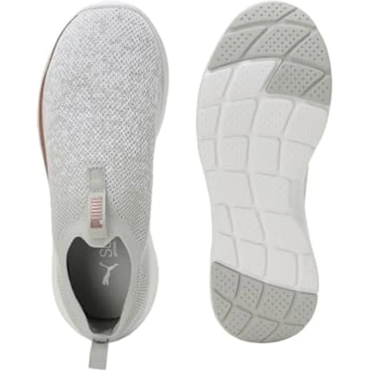 PUMA Softride Remi Slip-On Kni, Laufschuh mit SOFTRIDE-Dämpfungstechnologie, ash gray-white-rose gold, Größe 6.5 – Bild 7