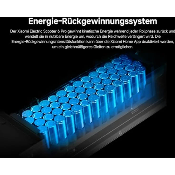XIAOMI Electric Scooter 6 Pro E-Scooter, 12 Zoll Offroad-Reifen, 70 km Reichweite, 1000W, Vollfederung, App, Schwarz – Bild 9
