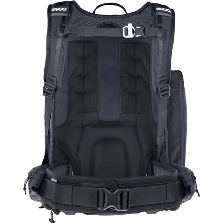 EVOC CP 26 Sportrucksack, ideale Fototasche mit verstellbarem Hüftgurt, Kleinteilfächern und Lawinenausrüstung (Schwarz) – Bild 2