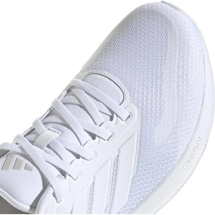 adidas Run Falcon 5, Herren Laufschuhe mit Cloudfoam-Zwischensohle, atmungsaktivem Mesh-Obermaterial, Weiss, Größe 44 2/3 – Bild 6
