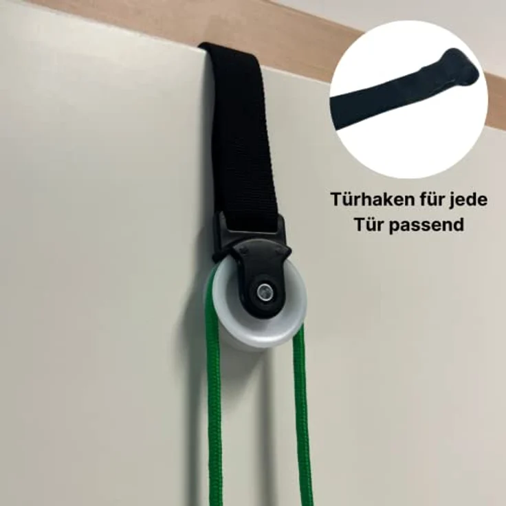 ATC Handels GmbH Schultertrainer Pulley, Shoulder Rope Pulley-Set, Schulter Trainer Seilzug Seil Gymnastik inkl. Handgriffe und Befestigung Reha, Physiotherapie, Schulterbeweglichkeit Tür - Preisvergleich – Bild 3