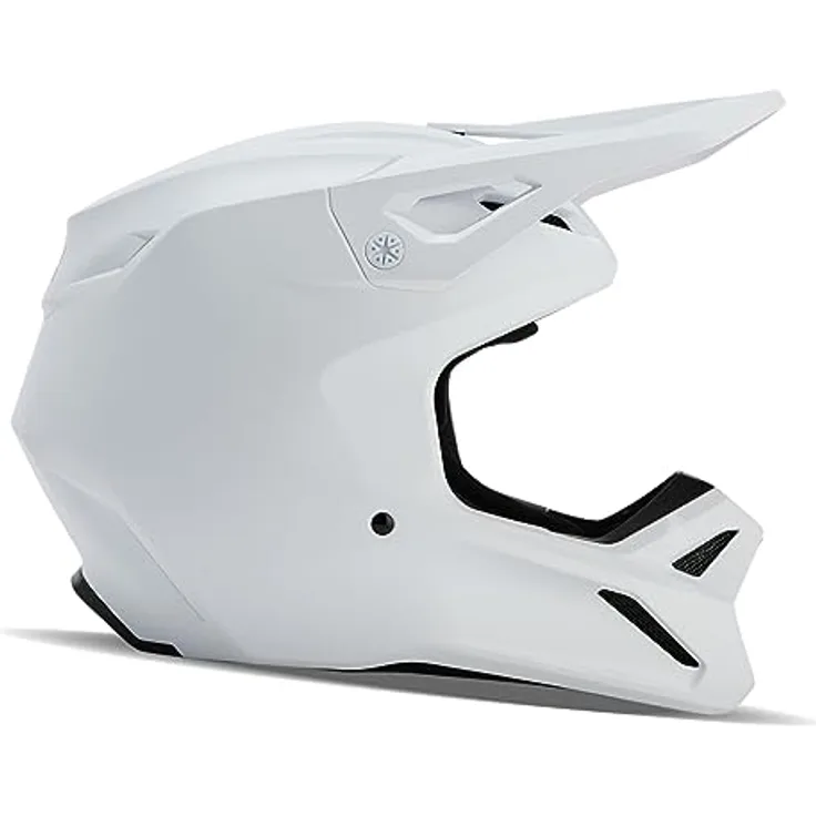 Fox V1 Solid Motocross Helm, weiß matt, mit MIPS-Schutzsystem und optimaler Luftzirkulation, Größe L (59/60)