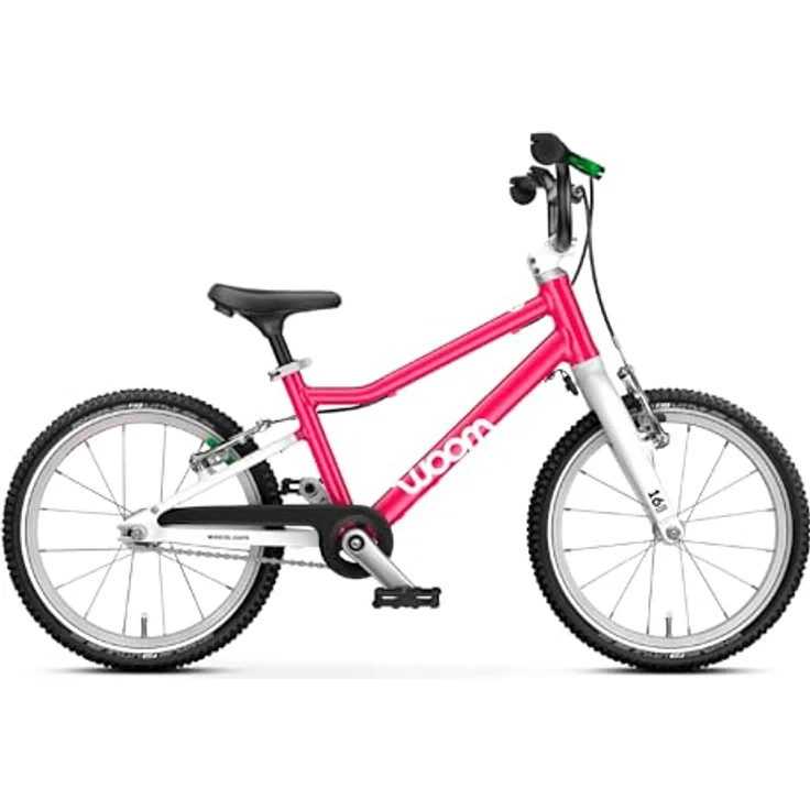 woom GO 3, 16-Zoll Kindervelo für Kinder von 4 bis 6 Jahren, leichtes Gewicht von 5,4 kg, grüne Hinterradbremse, ergonomischer Sattel und BMX-Lenker – Bild 1