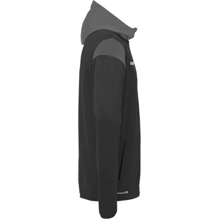 Uhlsport Squad 27 Track Hood Jacke, Trainingsjacke mit Kapuze, schwarz/anthra, 5XL, Unisex Schnitt, 100% Polyester – Bild 4