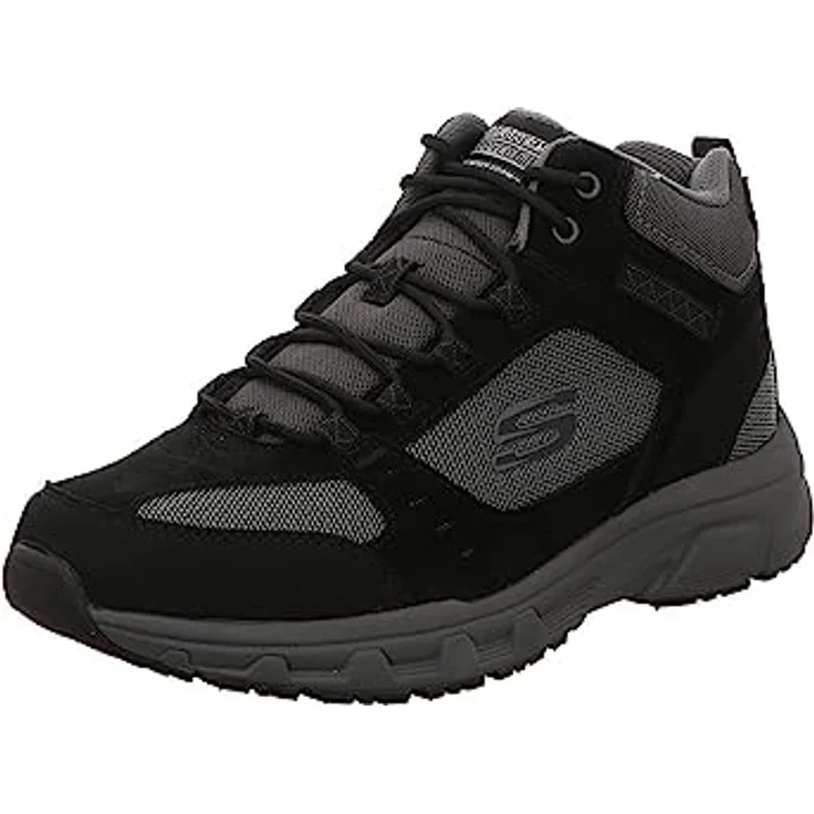 Skechers Oak Canyon - Ironhide, Herren Wanderschuhe mit stabilisierenden Overlays und flexibler Traktionslaufsohle, Schwarz-Grau, Größe 45