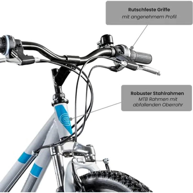 Galano Mountainbike GA20, 24 Zoll, 21 Gang Saiguan, Jugendfahrrad für Mädchen und Jungen, 21 Gänge, blau – Bild 6