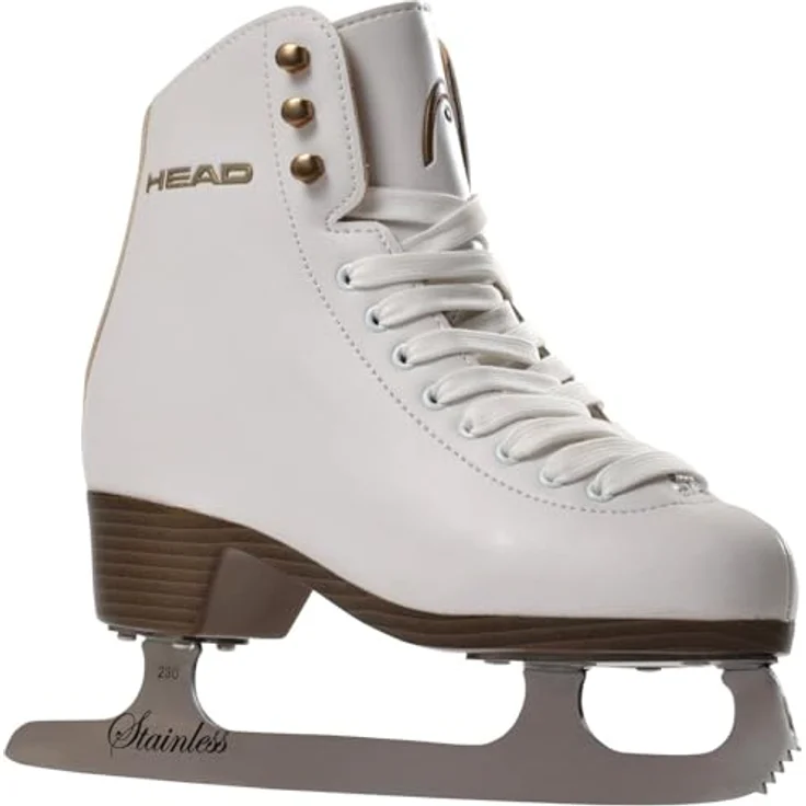 HEAD Eiskunstlauf Schlittschuh Donna, Größe 32, Damen Schlittschuh, Leder weiß, Mädchen und Frauen, warm gefüttert – Bild 2