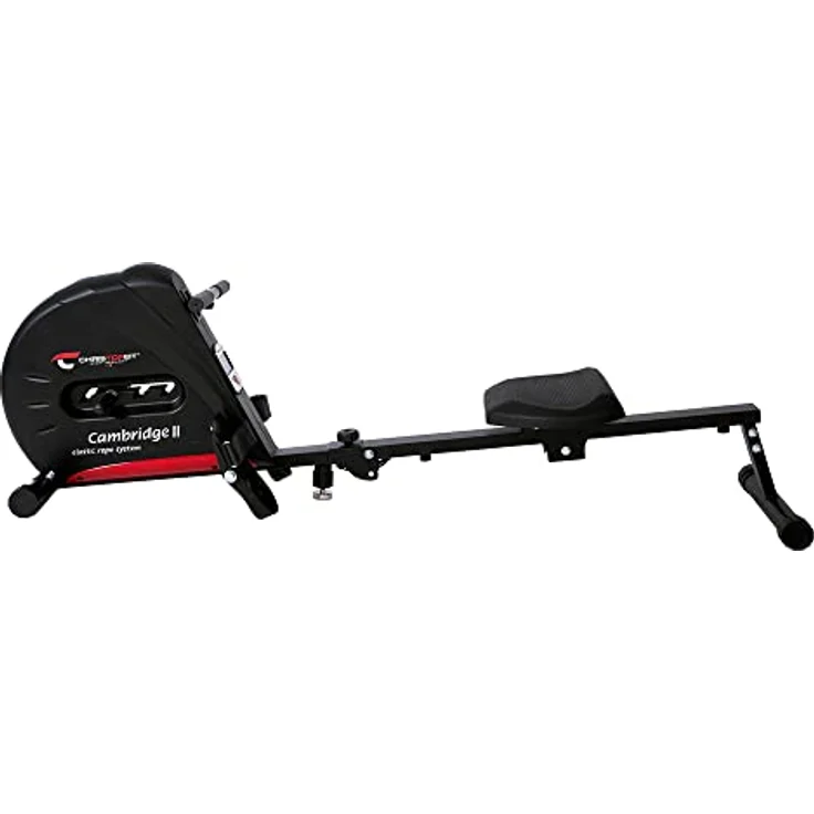 Christopeit Sport Ruderzugmaschine Cambridge II Black Edition inkl. Bodenschutzmatte - 4-stufiger Widerstand - LCD-Computer - Klappbar – Bild 4