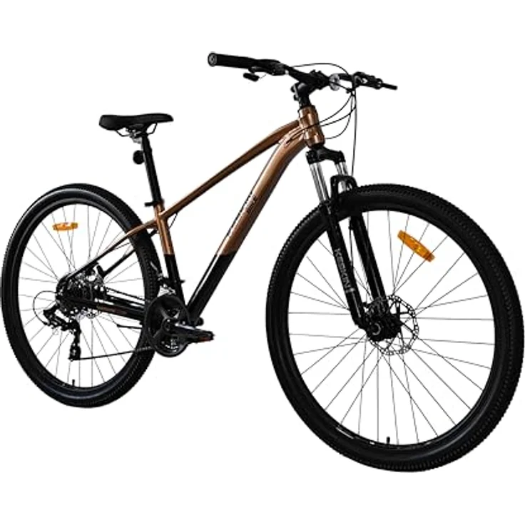Keskin Bikes HT MTB1, 29" Hardtail-Mountainbike mit Aluminiumrahmen, SM21-Speed und mechanischen Scheibenbremsen, Bronze Schwarz – Bild 1