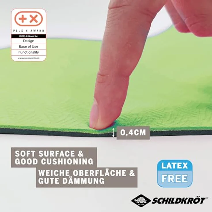 Schildkröt Fitness Unisex Yogamatte, Lime/Anthrazit, 180x61x0,4cm, rutschfest mit Dekormustern – Bild 3