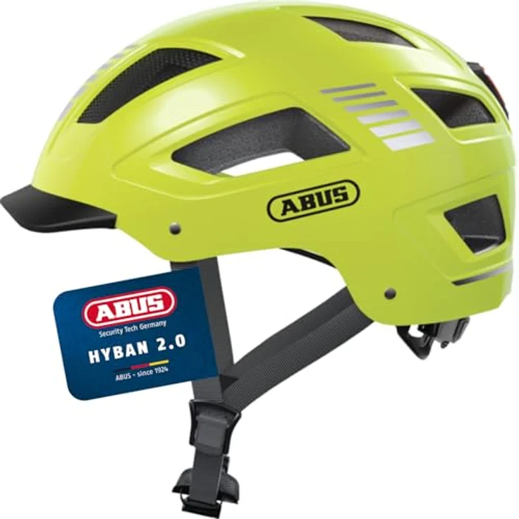 Abus Hyban 2. 0 Fahrradhelm - Gelb 52 - 58 cm – Bild 2