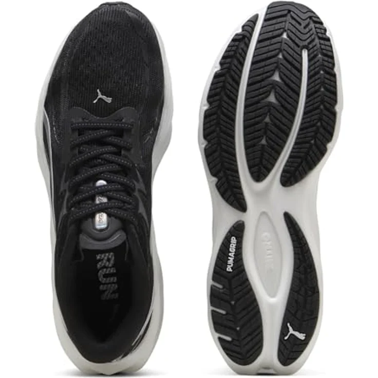 Puma Velocity NITRO 4, Herren Laufschuhe mit Nitro-Dämpfung, atmungsaktivem Obermaterial, Schwarz, Größe 46 – Bild 3